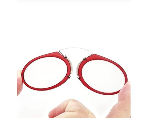 Nikula Burun Üstü Mini Sapsız 2.5x Gözlük Büyüteç - Kırmızı