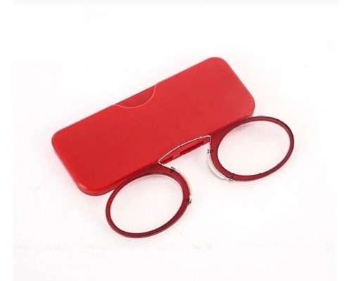 Nikula Burun Üstü Mini Sapsız 2.5x Gözlük Büyüteç - Kırmızı