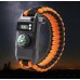 Paracord Dijital Saat Düdük Hayatta Kalma Turuncu Kamp Bilekliği