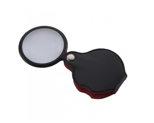 5X-50Mm-Mini Büyüteç Cepte Taşınan Optik Lens Katlanabilir Deri Kaplama Xx1051