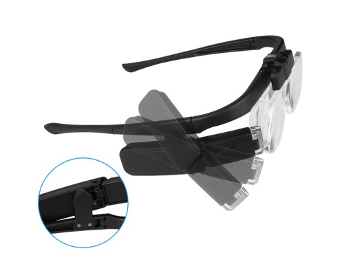 Şarjlı Gözlük Tip Büyüteç Mercek Lup Lensleriyle Taşıma Çantalı 11642Dc