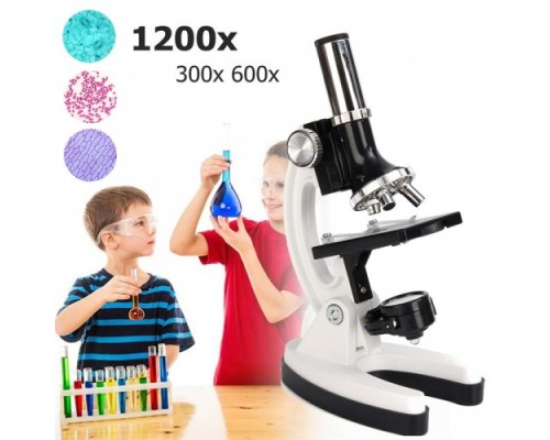 Mikroskop Taşınabilir Set 28 Parça Eğitim Mikroskop Kiti 300X 600X Ve 1200X Çocuklara