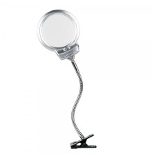 2.5X130 Mm 5X24 Mm Led Aydınlatmalı Büyüteç Masa Üstü Metal Hortum Mandallı Mg15124-C