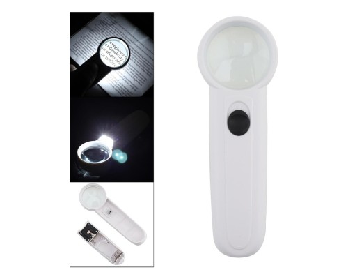 15X Çok Fonksiyonlu 2 Led Işıklı Taşınabilir El Büyüteç