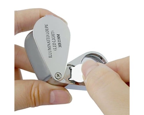 Kontrol Için Özel Kutulu Metal Işıklı Lup 30X21