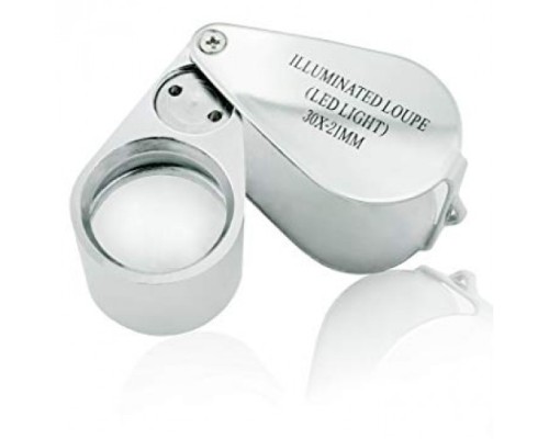 Kontrol Için Özel Kutulu Metal Işıklı Lup 30X21