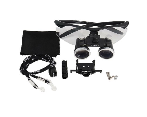 3.5X - 420 Mm Diş Cerrahi Gözlük Lens Büyüteç Taşıma Çantalı