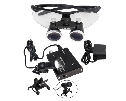 3.5X - 420 Mm Diş Cerrahi Gözlük Lens Büyüteç Taşıma Çantalı