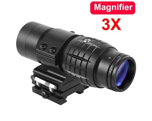 Nikula Magnifier 3x Yakınlaştırmalı Dürbün - 22mm Ray Uyumlu, Katlanır Yaylı Ayaklı