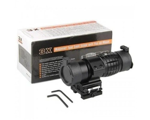 Nikula Magnifier 3x Yakınlaştırmalı Dürbün - 22mm Ray Uyumlu, Katlanır Yaylı Ayaklı