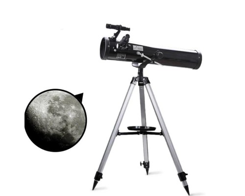 76 x 700 Profesyonel Aynalı Uzay Teleskopu Siyah