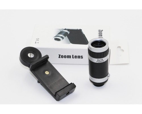 8X18 Zoom Teleskop Telefon Kamera Lensi Mini El Dürbünü