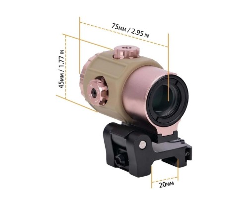 Nikula 558-G43 XPS2 Hedef İşaretleyici Red Dot - Holografik Nişangâh, 5x Büyütmeli Set Çöl Rengi
