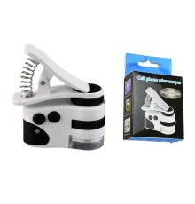 60X Mini Cep Telefonu Için Mandallı Mikroskop Uv Ledli Büyüteç Model AL2431