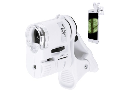 60X Mini Cep Telefonu Için Mandallı Mikroskop Uv Ledli Büyüteç Model AL2431