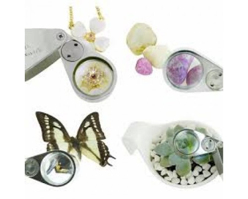 Kontrol Için Özel Kutulu Metal Işıklı Lup 40X25