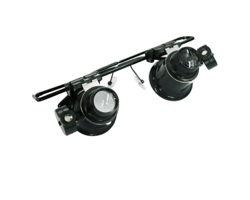 Gözlük Model Çıft Led Aydınlatma Saat Onarımı Için Harika Büyüteç