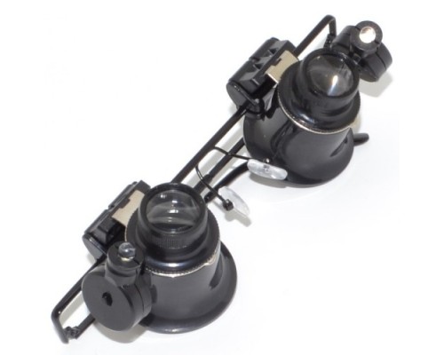 Gözlük Model Çıft Led Aydınlatma Saat Onarımı Için Harika Büyüteç