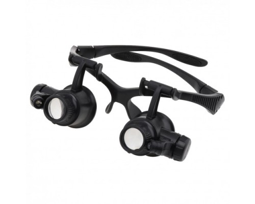 Gözlük Modeli 10X 15X 20X 25X Lens 2 Led Işıklı Büyüteç