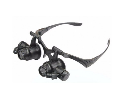 Gözlük Modeli 10X 15X 20X 25X Lens 2 Led Işıklı Büyüteç