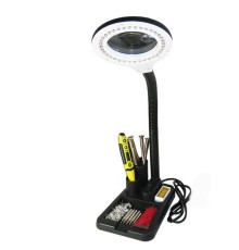 Esnek 5X /10X 40 Led Işıklı Büyüteç - Lamba Büyüteç Okuma - Çalışma Lehim Masa Lambası A808