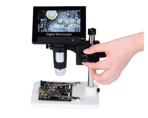 1000 X 2.0MP USB Dijital Elektronik Mikroskop 8 LCD Ekran VGA Büyüteç DM4-S