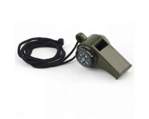 Çok Fonksiyonlu Düdük Pusula Kamp Termometre Acil Survival Dişli Düdük