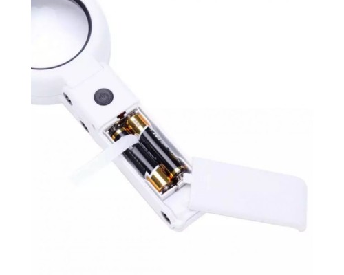 Usb Şarj Edilebilir Katlanabilir 3.5 - 10X Büyüteç 8 Ledli Masa Ve Eliçin Büyüteç FS90RC