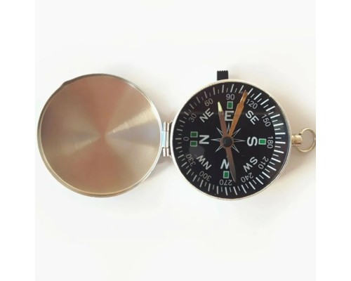 Mini Taşınabilir Kapaklı Cep Saati Model Alüminyum Iğne Kılıtlı Pusula G45-1