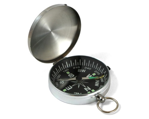 Mini Taşınabilir Kapaklı Cep Saati Model Alüminyum Iğne Kılıtlı Pusula G45-1