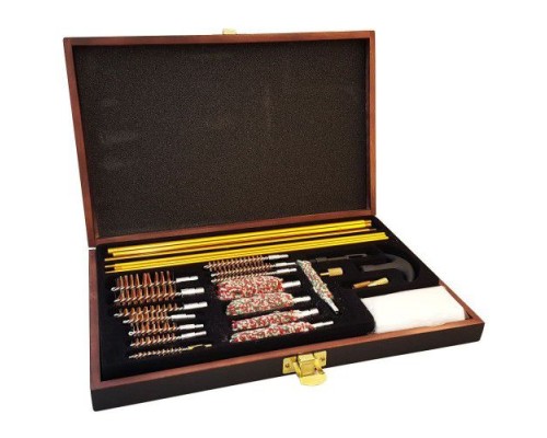 27 Parça Ahşap Kutu Evrensel Tabanca Temizleme Seti