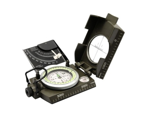 Prizmatik Suya Dayanıklı Işıltılı Pusula Ile Kılıfı Askeri Ordu Kamp Yürüyüş Seyahat Için Jeoloji Pusula