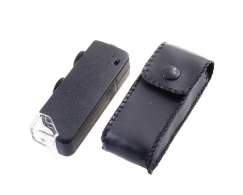 Mini 60X 100X Zoom Lens Odak Takı Led Cep Mikroskop Büyüteç