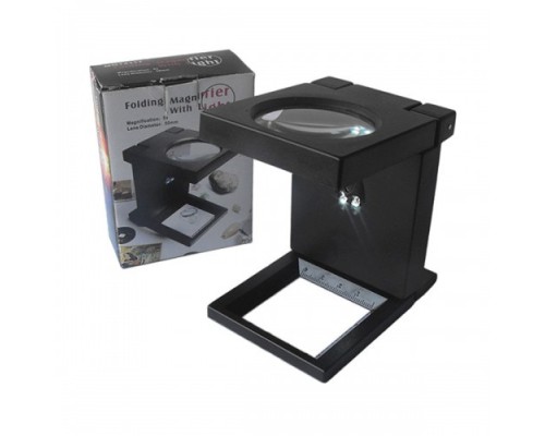 Katlanır Plastık Led Işıklı Test Cıhazı Büyüteç 2.5X90Mm