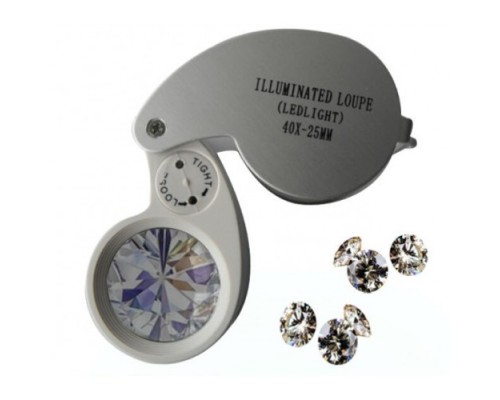 Mini 40X25Mm Takı Büyüteç Cep Büyüteç Teftiş Elmas Pullar Madeni Kontrol Lup Mg21011