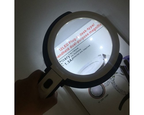 2X5X120Mm 10 Ledli Masaüstü Büyüteç