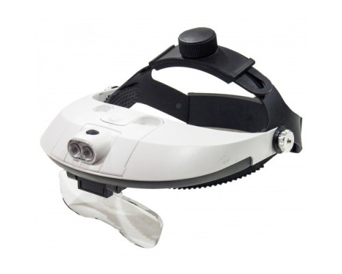 5 Mercekli Çok Fonksiyonlu Başlık Tip Işıklı Büyüteç 81001H