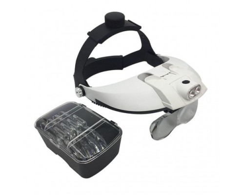 5 Mercekli Çok Fonksiyonlu Başlık Tip Işıklı Büyüteç 81001H