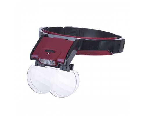 Lens Takmalı 4 Lens Led Lambalı Şapka Tip Büyüteç