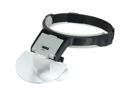 Lens Takmalı 5 Lenslı Led Lambalı Şapka Tip Büyüteç