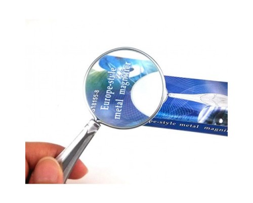 Gümüş Renkli 45mm Cam Lens, Zarif Tasarımlı Metal Büyüteç-mg18155-8