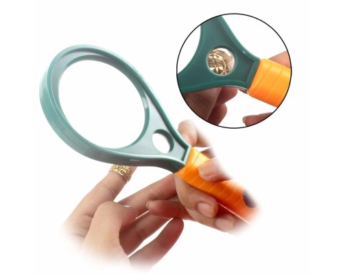 Optik Cam El Büyüteç 65Mm 6X 4X Pusulalı Çocuklar Ve Yetişkinler Mg89075