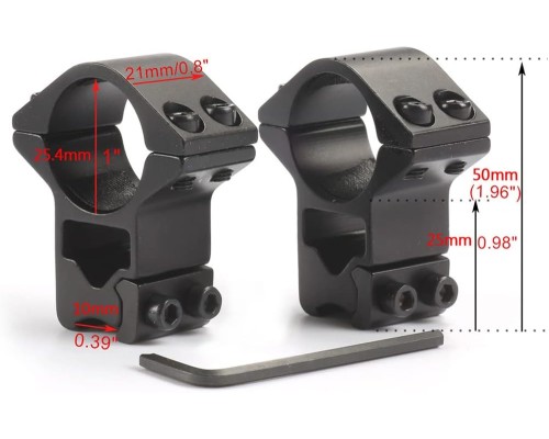 Nikula-25.4 mm dürbün için 11mm Av Tfeği Ayağı