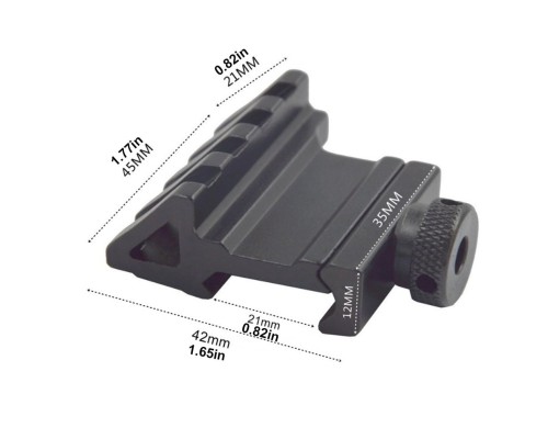 Taktik 45 Derece Açı Ofset Yan Adaptörü Rts 20mm Picatinny Ray