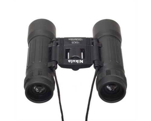 Nikula 10X25 Av Dürbünü -56M/1000M - Kauçuk Kaplama Siyah