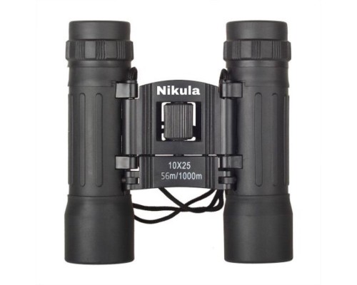 Nikula 10X25 Av Dürbünü -56M/1000M - Kauçuk Kaplama Siyah