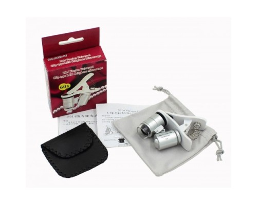 Evrensel Led Işıklı Mini Cep Mikroskobu Tüm Kameralı Telefonlar Için 9882-W