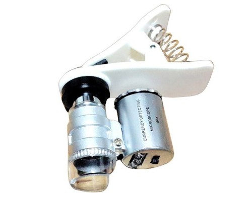 Evrensel Led Işıklı Mini Cep Mikroskobu Tüm Kameralı Telefonlar Için 9882-W