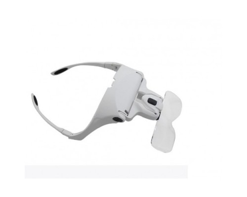 5 Lens 1.0X-3.5X 2Led Işıklı İle Ayarlanabilir Gözlük Büyüteç 9892B2