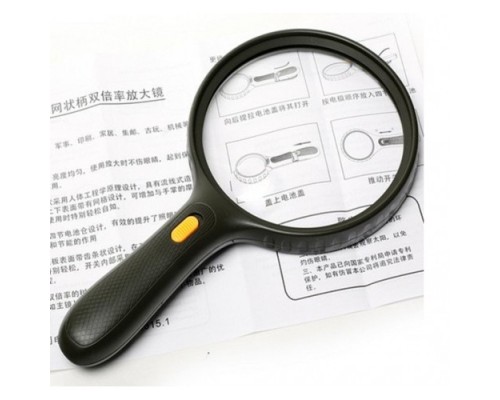  3 led Işıklı,1.8x-5x 138mm Lenslı Büyüteç